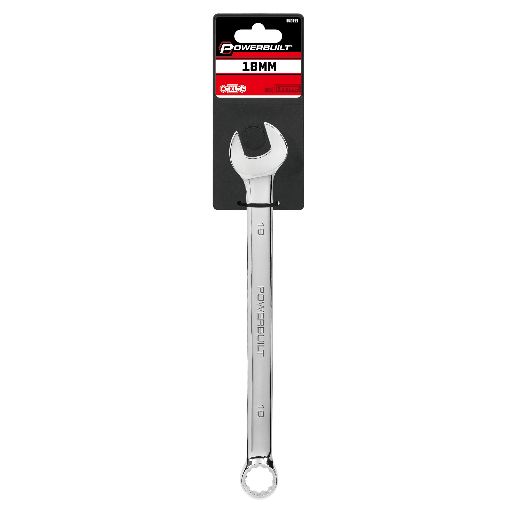 Powerbuilt 18 MM Fully Polished Long Pattern Metric Combination Wrench - 640453 6 Powerbuilt 18 MM Fully Polished Long Pattern Metric Combination Wrench - 640453 - Image 6