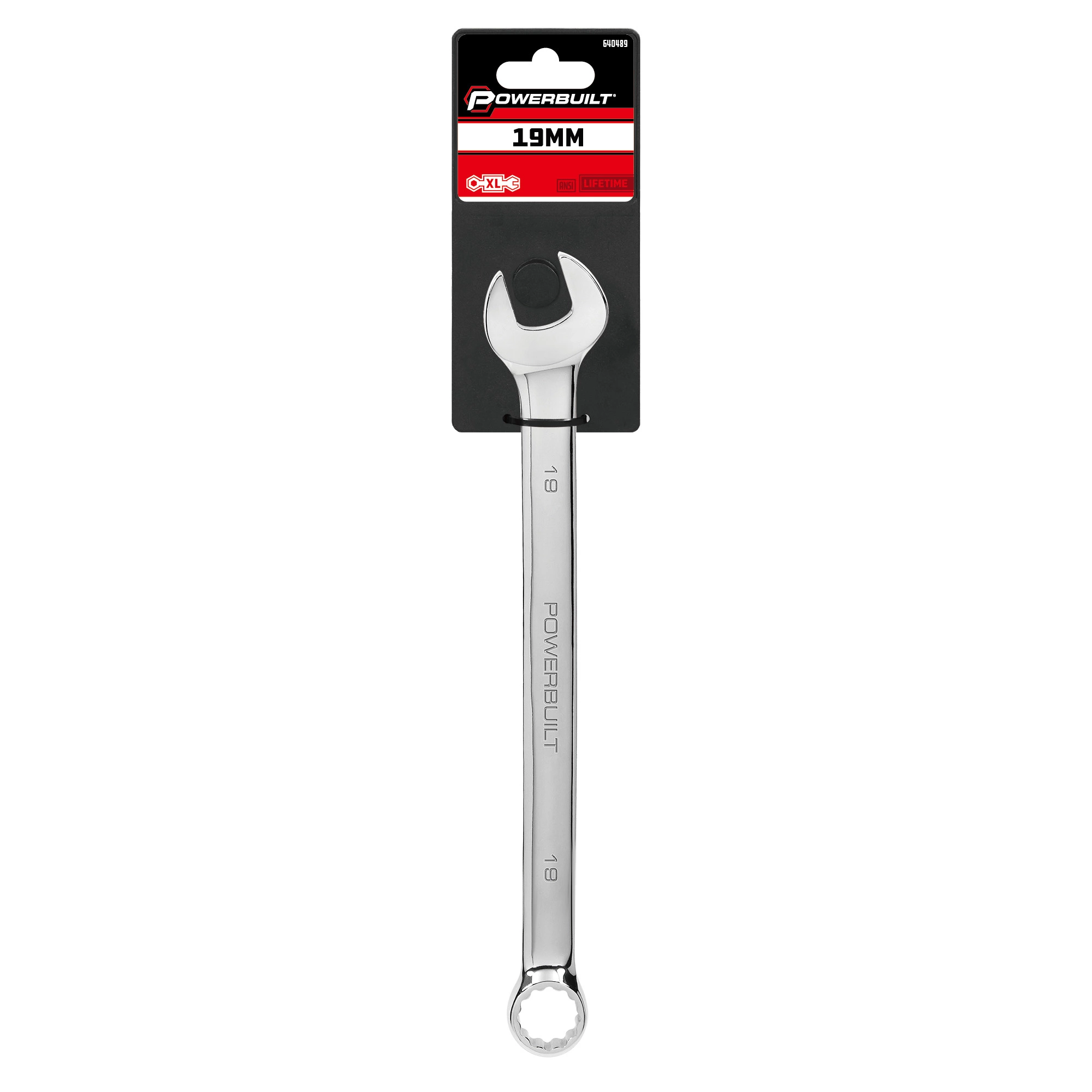 Powerbuilt 19 MM Fully Polished Long Pattern Metric Combination Wrench - 640489 6 Powerbuilt 19 MM Fully Polished Long Pattern Metric Combination Wrench - 640489 - Image 6