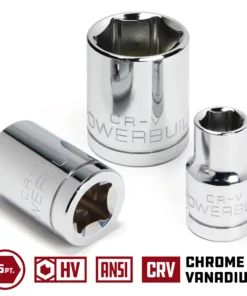 Powerbuilt 1/4 Inch Drive x 4.5 MM 6 Point Shallow Socket - 648004 -Hot Sale Powerbuilt Shop 1 420dr.20socket 6pt 03 9