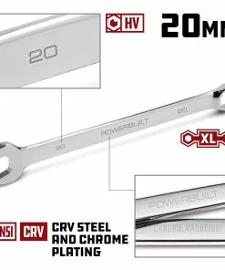 Powerbuilt 20 MM Fully Polished Long Pattern Metric Combination Wrench - 640490 -Hot Sale Powerbuilt Shop 20mm 02