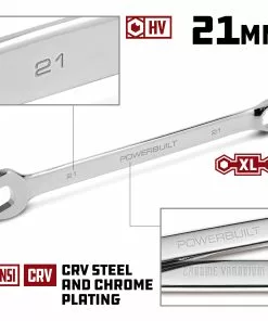 Powerbuilt 21 MM Fully Polished Long Pattern Metric Combination Wrench - 640491 -Hot Sale Powerbuilt Shop 21mm 02