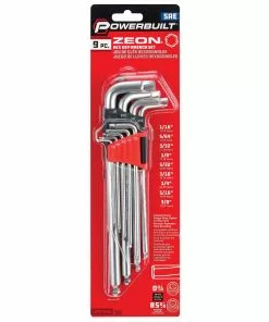 Powerbuilt 9 Piece Zeon SAE Hex Key Wrench Set for Damaged Fasteners - 240096 -Hot Sale Powerbuilt Shop 240096 05