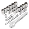Powerbuilt 28 Piece Zeon Socket Set for Damaged Bolts - 240120