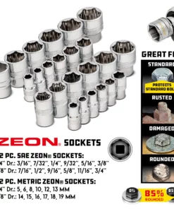 Powerbuilt 28 Piece Zeon Socket Set for Damaged Bolts - 240120 -Hot Sale Powerbuilt Shop 240120 03