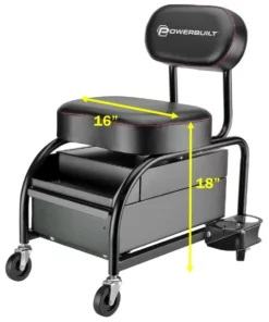 Powerbuilt Professional Detailer Roller Seat - 240299 -Hot Sale Powerbuilt Shop 240299 dim2
