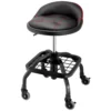 Powerbuilt 330-LBS Padded Rolling Shop Seat with Lumbar Support - 240338