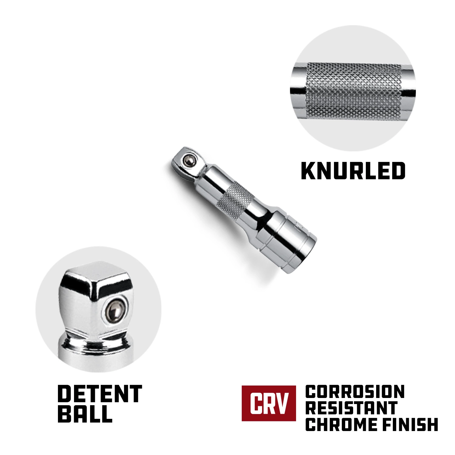 Powerbuilt 3/8 Inch Drive 3 Inch Wobble Extension - 641744 4 Powerbuilt 3/8 Inch Drive 3 Inch Wobble Extension - 641744 - Image 4