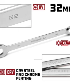 Powerbuilt 32 MM Fully Polished Long Pattern SAE Combination Wrench - 641688 10 Powerbuilt 32 MM Fully Polished Long Pattern SAE Combination Wrench - 641688 -Hot Sale Powerbuilt Shop 32mm 02
