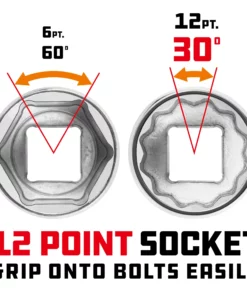 Powerbuilt 3/4 Inch Drive x 42 MM 12 Point Shallow Socket - 943245 -Hot Sale Powerbuilt Shop 3 420in20dr.20socket 04 3