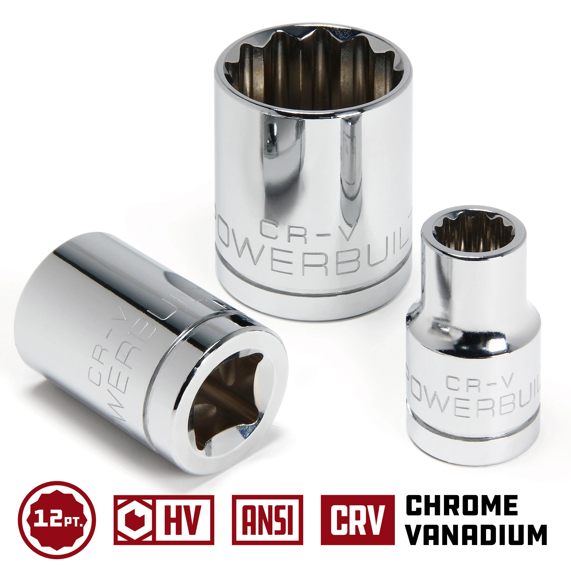 Powerbuilt 3/8 Inch Drive x 1/4 Inch 12 Point Shallow Socket - 641000 2 Powerbuilt 3/8 Inch Drive x 1/4 Inch 12 Point Shallow Socket - 641000 - Image 2