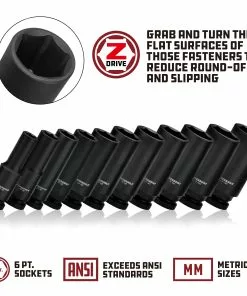 Powerbuilt 3/8 in. Drive x 19 mm 6 Point Deep Well Impact Socket - 647269 -Hot Sale Powerbuilt Shop 3 8in20deep20impact20socket mm 7