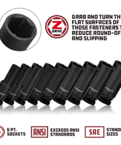 Powerbuilt 3/8 in. Drive x 13/16 in. 6 Point Deep Well Impact Socket - 647610 8 Powerbuilt 3/8 in. Drive x 13/16 in. 6 Point Deep Well Impact Socket - 647610 -Hot Sale Powerbuilt Shop 3 8in20deep20impact20socket sae