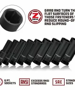 Powerbuilt 3/8 in. Drive x 1/2 in. 6 Point Deep Well Impact Socket - 647141 -Hot Sale Powerbuilt Shop 3 8in20deep20impact20socket sae 7