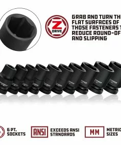 Powerbuilt 3/8 in. Drive x 10 mm 6 Point Impact Socket - 647249 8 Powerbuilt 3/8 in. Drive x 10 mm 6 Point Impact Socket - 647249 -Hot Sale Powerbuilt Shop 3 8in20standard20impact20socket mm 9