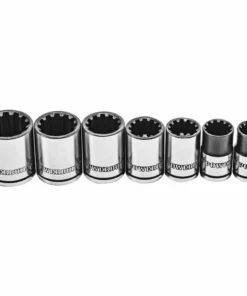 Powerbuilt 7 Piece 3/8 Inch Drive Universal Socket Set with Tray - 642054