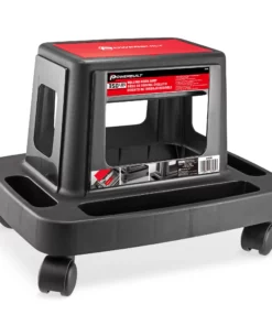 Powerbuilt Sturdy Heavy Duty Injection Rolling Storage Tray Work Seat - 620526
