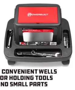 Powerbuilt Sturdy Heavy Duty Injection Rolling Storage Tray Work Seat - 620526 -Hot Sale Powerbuilt Shop 620526 05