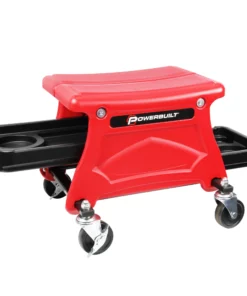 Powerbuilt Heavy Duty Compact Rolling Seat with Storage Trays - 240283