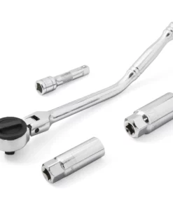 Powerbuilt 4 Pc. 3/8 in. Drive Ratchet and Spark Plug Socket Set - 640057