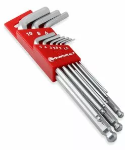 Powerbuilt 9 Piece Metric Long Arm Hex Key Wrench Set - 640082