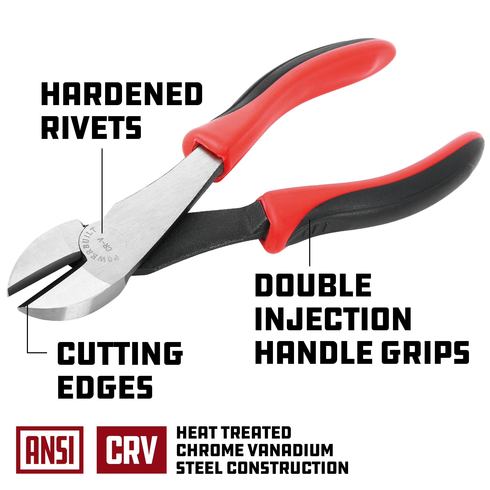 Powerbuilt 7 Inch Diagonal Pliers - 640387 2 Powerbuilt 7 Inch Diagonal Pliers - 640387 - Image 2