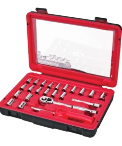 Powerbuilt 24 Pc. 1/4 in. Drive SAE and Metric Socket Set - 640397