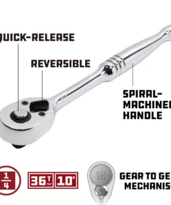 Powerbuilt 24 Pc. 1/4 in. Drive SAE and Metric Socket Set - 640397 -Hot Sale Powerbuilt Shop 640397 03