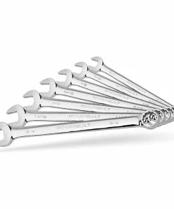 Powerbuilt 7 Piece SAE Long Pattern Combination Wrench Set - 640436