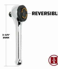 Powerbuilt 1/4 Inch Drive 42 Tooth Stubby Spin Disc Ratchet - 640500 -Hot Sale Powerbuilt Shop 640500 02