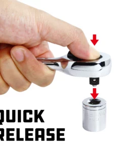 Powerbuilt 1/2 Inch Drive 36 Tooth Quick-Release Ratchet - 642509 -Hot Sale Powerbuilt Shop 640508 641520 642509 03