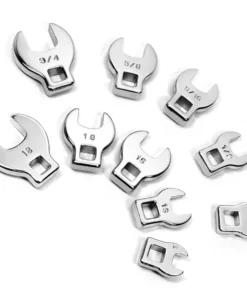 Powerbuilt 10 Piece 3/8 Inch Drive SAE and Metric Crowfoot Wrench Set - 640830