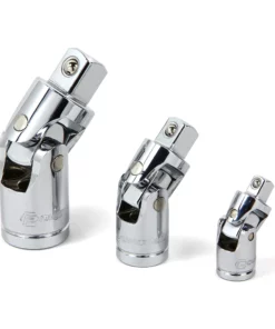 Powerbuilt 3 Pc. Universal Joint Set, 1/4 in., 3/8 in., and 1/2 in. Drive