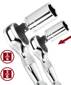 Powerbuilt 2 Piece 1/4 Inch and 3/8 Inch Drive 72 Tooth Stubby Ratchet Set - 640927 9 Powerbuilt 2 Piece 1/4 Inch and 3/8 Inch Drive 72 Tooth Stubby Ratchet Set - 640927 -Hot Sale Powerbuilt Shop 640927 04