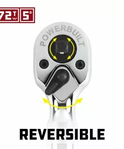 Powerbuilt 1/4 Inch and 3/8 Inch Drive 72 Tooth Dual Head Stubby Ratchet - 940931 -Hot Sale Powerbuilt Shop 640931 03