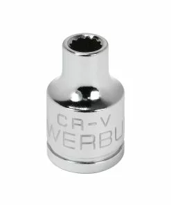 Powerbuilt 3/8 Inch Drive x 1/4 Inch 12 Point Shallow Socket - 641000