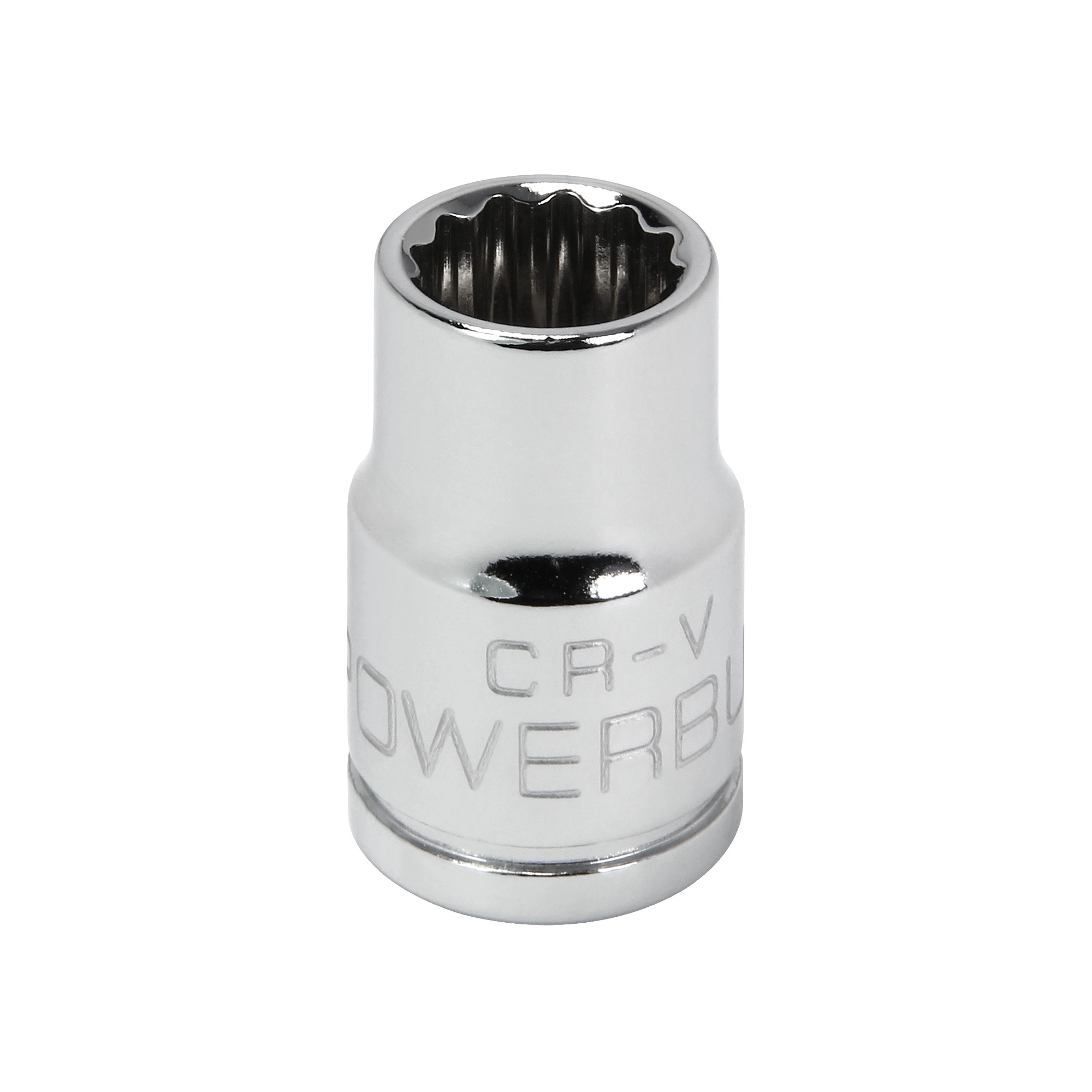 Powerbuilt 3/8 Inch Drive x 7/16 Inch 12 Point Shallow Socket - 641003 1 Powerbuilt 3/8 Inch Drive x 7/16 Inch 12 Point Shallow Socket - 641003