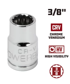 Powerbuilt 3/8 Inch Drive x 3/8 Inch 12 Point Shallow Socket - 641002 -Hot Sale Powerbuilt Shop 641002 3 8 02
