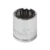 Powerbuilt 3/8 Inch Drive x 3/4 Inch 12 Point Shallow Socket - 641008