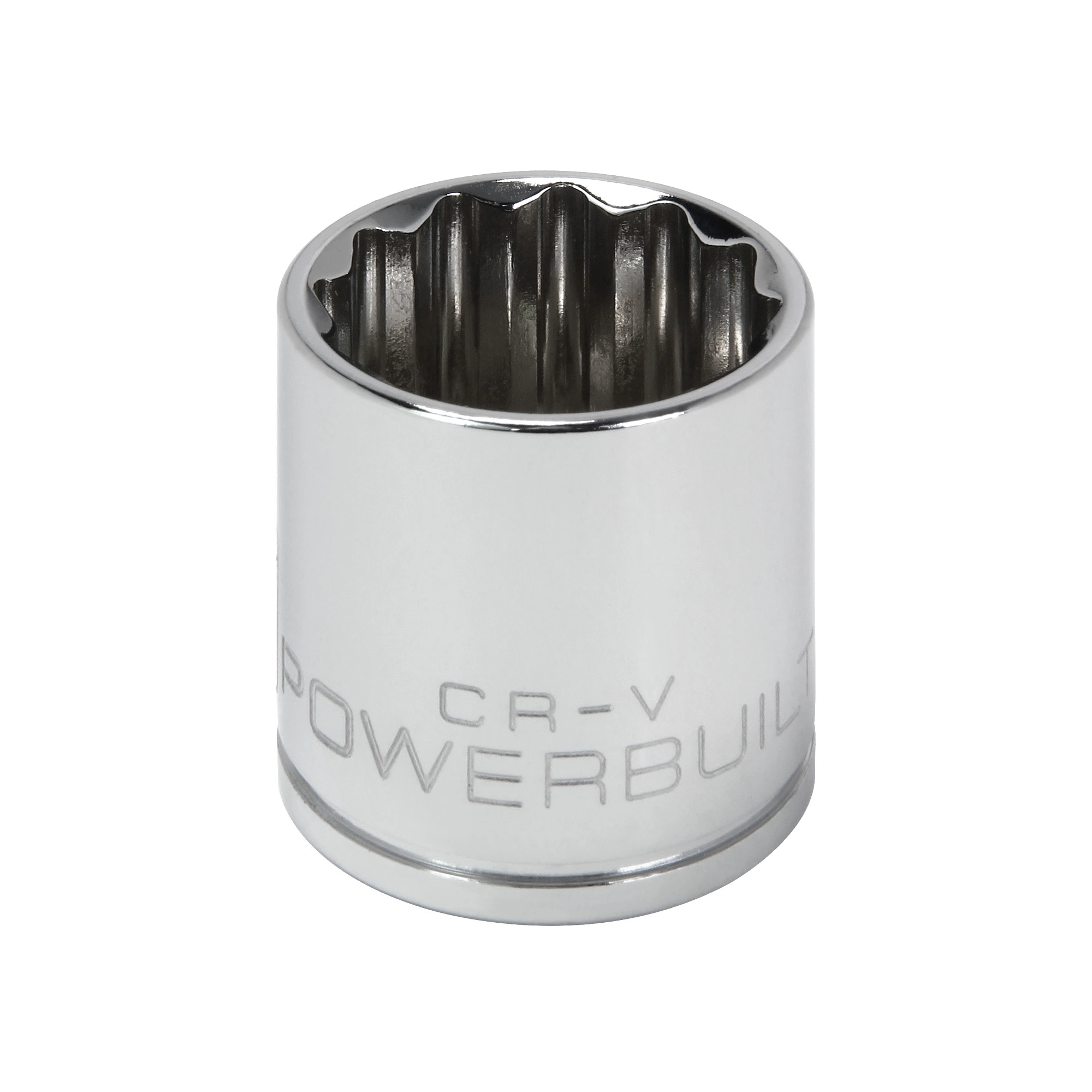 Powerbuilt 3/8 Inch Drive x 13/16 Inch 12 Point Shallow Socket - 641009 1 Powerbuilt 3/8 Inch Drive x 13/16 Inch 12 Point Shallow Socket - 641009
