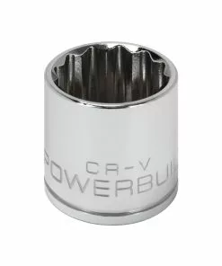 Powerbuilt 3/8 Inch Drive x 7/8 Inch 12 Point Shallow Socket - 641010