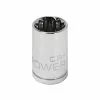 Powerbuilt 3/8 Inch Drive x 12 MM 12 Point Shallow Socket - 641017