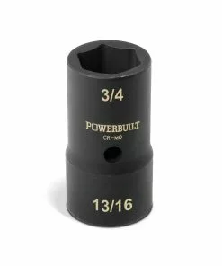 Powerbuilt 1/2 in. Double-End 3/4 in. x 13/16 in. SAE Flip Lug Nut Socket