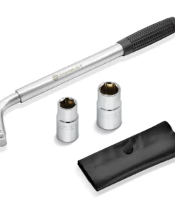 Powerbuilt Sliding Extending Lug Wrench w/2 Double-Side Lug Nut Sockets - 641184