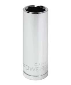 Powerbuilt 3/8 Inch Drive x 15 MM 6 Point Deep Socket - 641215