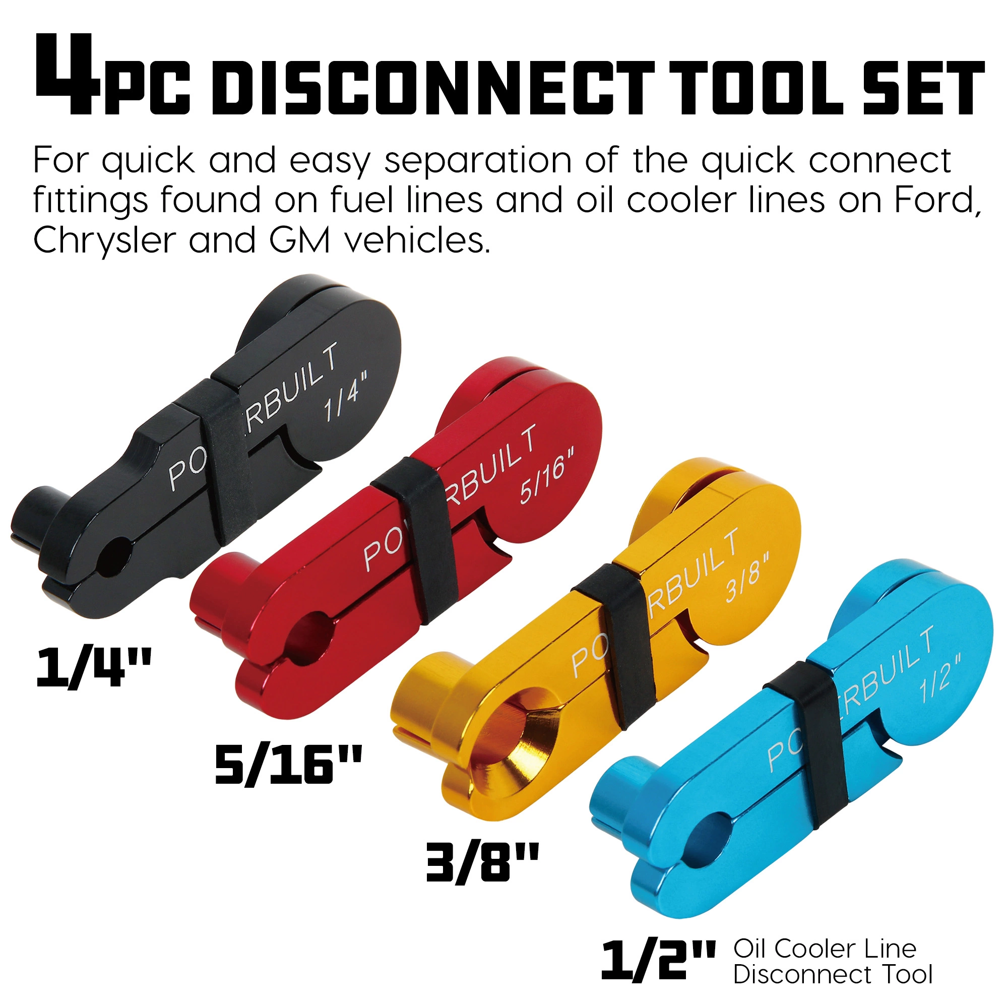 Powerbuilt 4 Piece Disconnect Tool Set - 641478 2 Powerbuilt 4 Piece Disconnect Tool Set - 641478 - Image 2