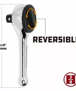 Powerbuilt 3/8 Inch Drive 42 Tooth Stubby Spin Disc Ratchet - 641514 6 Powerbuilt 3/8 Inch Drive 42 Tooth Stubby Spin Disc Ratchet - 641514 -Hot Sale Powerbuilt Shop 641514 02