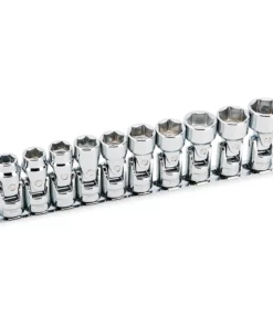 Powerbuilt 10 Piece 3/8 Inch Drive Metric Universal 6 Point Socket Set - 641715