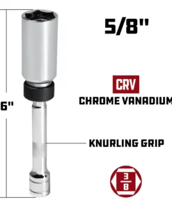 Powerbuilt 3/8 Inch Drive x 5/8 Inch x 6 Inch Magnetic Swivel Spark Plug Socket - 641852 8 Powerbuilt 3/8 Inch Drive x 5/8 Inch x 6 Inch Magnetic Swivel Spark Plug Socket - 641852 -Hot Sale Powerbuilt Shop 641852 5 820