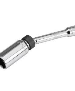 Powerbuilt 3/8 Inch Drive x 5/8 Inch x 6 Inch Magnetic Swivel Spark Plug Socket - 641852