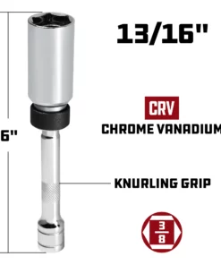 Powerbuilt 3/8 Inch Drive x 13/16 Inch x 6 Inch Magnetic Swivel Spark Plug Socket - 641853 9 Powerbuilt 3/8 Inch Drive x 13/16 Inch x 6 Inch Magnetic Swivel Spark Plug Socket - 641853 -Hot Sale Powerbuilt Shop 641853 13 1620